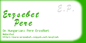 erzsebet pere business card