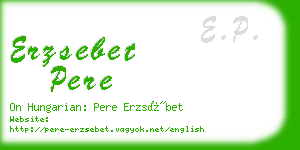 erzsebet pere business card